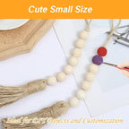 10 Pack Tassel Ornaments with Wood Beads Jute Tassels for Christmas Tree Boho Giant Hemp Rope Decor DIY Craft Garland Project for Wedding Home Party Decorations (Natural Color)