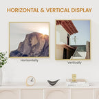 14x16 Aluminum Metal Picture Frame,Tempered Glass Gold Photo Frame 14x16 for Family Photo,Posters,Art,Document to Wall Mount Horizontally or Vertically