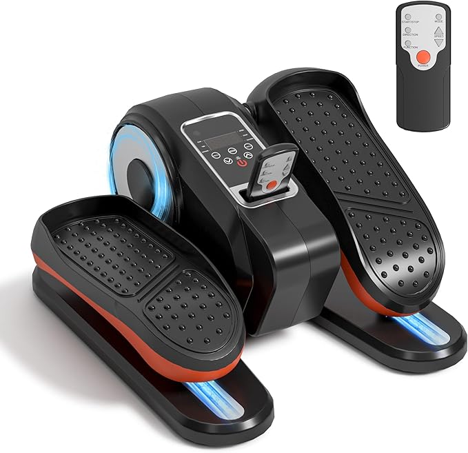 Under Desk Elliptical Machine for Seniors – Compact, Quiet & Portable Mini Leg Pedal Exerciser with Adjustable Speed and LED Display for Home and Office Workouts