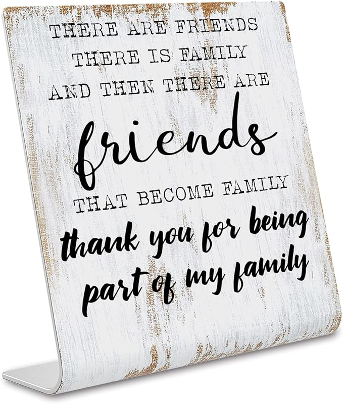 Friend Gifts for Women Men Friends Friendship Plaque Gift Office Gifts for Friends Sisters Coworkers Decorations On Shelf Table Desk for Living Room Bedroom Home Office dksg12