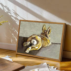 Framed Vintage Easter Bunny Wall Art, Cute Rabbit Pictures Wall Decor, Rustic Farmhouse Animal Paintings Canvas Prints Cottagecore Home Decor for Living Room Nursery Bedroom 12x16 inch