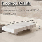 Natural Marble tray pedestal stand, Soap Dispenser Holder, Modern Marble Riser For Decor Display, Soap Pedestal For Bathroom, Kitchen, Home Decor (Glorious White)