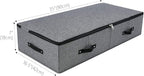 Omygarden Under Bed Storage Bins with Lids, Closet Organizers, Foldable Under-bed Storage Baskets for Sheets, Clothes, Quilts, Sweaters, Wrapping Paper, 35x16.5x7inch, Black Gray, 1PCS