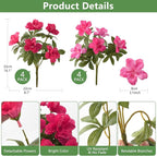 Artificial Fake Flowers for Outdoor, 8 Bundles Faux Plants Silk Flowers Spring Decoration UV Resistant No Fade Plastic Flowers for Outside Planters Home Porch Patio Yard Garden Decor