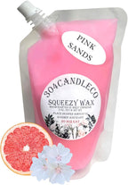 304CandleCo Large Squeeze Soy Wax Melt - 50 SCENTS! - Highly Fragrant & Hand-Crafted - Easy Mix & Match - American Made - Perfect for Wax Warmers (8oz, Pink Sands)