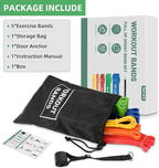 Exercise Bands Resistance Bands for Working Out,Pull Up Bands Set,at Home Workout Equipment,Workout Bands for Men and Women,Stretch Bands for Exercise