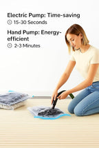 Vacuum Bags for Travel with Pump,8 Pack Vacuum Storage Bags for Bedding and Clothing,Space Saver Bags for Travel and Home(with Hand Pump, Small 40 * 60)