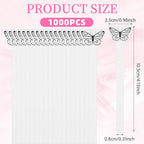 1000 Pcs Perfume Test Strips Cute Butterfly Disposable Fragrance Strips White Perfume Paper Test Strips Fragrance Blotter Strips Essential Oils Test Card for Scents Aromatherapy Testing