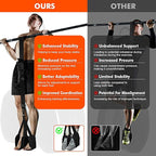 HPYGN Two Foots Pull Up Assistance Bands, Heavy Duty Resistance Band for Pull Up Bar, Adjustable Weight/Size with Fabric Feet/Knee Rest, Bands for Pull Up Assist for Strength Training, Pull Up