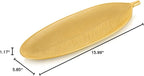 Hanobe Decorative Bowls for Home Decor: Leaf Shaped Wood Key Tray Entryway Decor Leaves Bowl for Fireplace Mantel, Gold