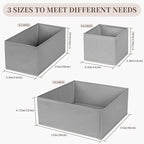 Drawer Organizer Clothes, 16 Pack Dresser Organizer Bins, Foldable Closet Organizers and Storage Fabric Dresser Bins, Shallow Drawer Dividers for Clothing, Underwears, Socks, Tie