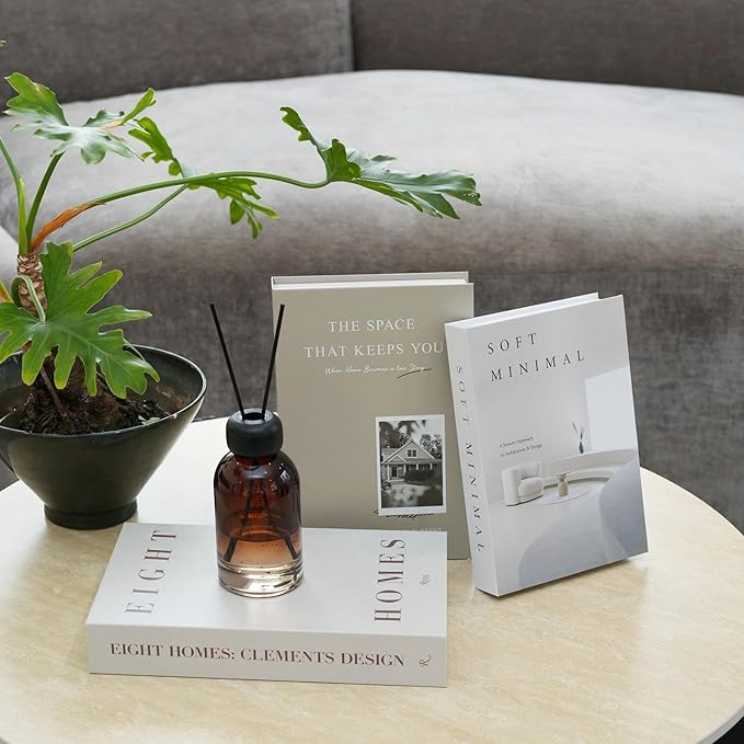 3 PCS Faux Decorative Books for Home Decor-Coffee Table Books Decor-Aesthetic Fake/Faux Books for Decoration,libros Decoration for Coffee Table, Shelf Accessories (Eight THE Space Soft)