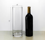 CYS Excel Clear Glass Cylinder Vase (H:12" D:4") | Multiple Size Choices Glass Flower Vase Centerpieces | Hurricane Floating Candle Holder