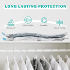 10 Pack Jumbo Space Saver Vacuum Storage Bags Seal Bags for Clothing Travel Compression Bags for Comforters Blankets Bedding Pillows Luggage Hand Pump Included