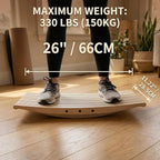 Balance Board Trainer for Standing Desk, Wooden Wobble Rocker Board for Core Strength Training, Office Balance Board for Home Fitness & Stability