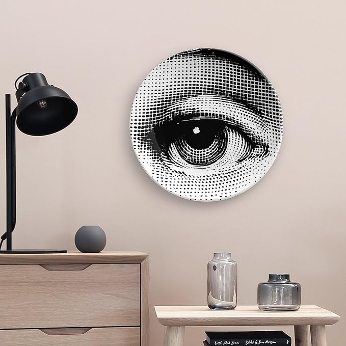 Lina Cavalieri Plate, Wall Decorative Plate, Mysterious Face Plate Wall Hanging Decoration,Including Bracket And Special Spring HooK,style-10,10inch