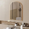 DUMOS Gold Metal Arch Vanity Rounded Rectangle Bathroom Mirrors for Over Sink Wall, 21x30 Inch Large Matte Mirror, Modern Decorative for Restroom, Farmhouse