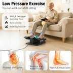 Under Desk Elliptical, Electric Leg Exerciser While Sitting for Seniors Adults, Portable Quiet Elliptical Exercise Machine, Seated Pedal Exerciser with Remote Control, 12 Adjustable Speeds