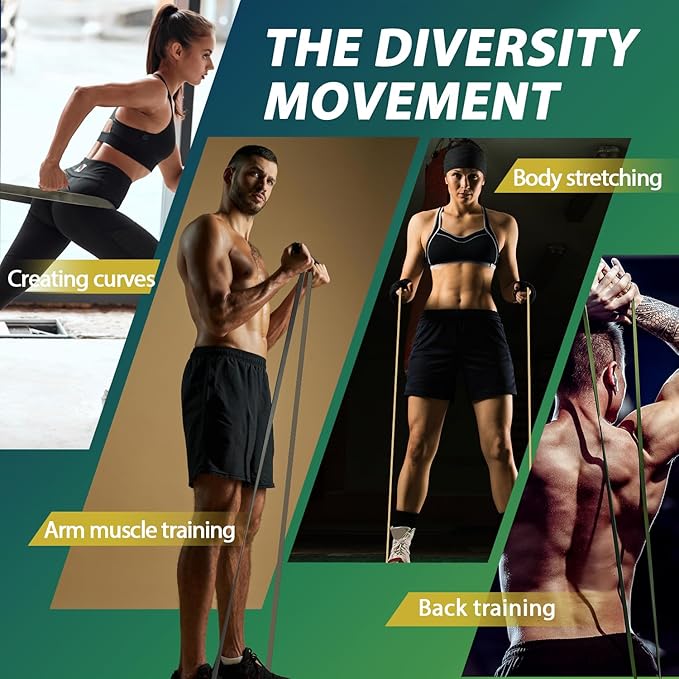 LEEKEY Resistance Bands, Exercise Bands,Pull Up Assist Bands - Bands for Working Out,Band for Men and Women Fitness Training, Physical Therapy,Home Workouts
