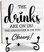 Bar Decorations for Home, Kitchen Outdoor Bar Decorations, Home Bar Decor Accessories,Man Cave Accessories Bar Signs for Home Bar Decor(5 x 5 inches).