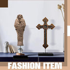 RattanView 4 Pcs Mask Artifact Display Stand Adjustable African Tribal Mask Puppet Wand Display Stand for African Figurines Ushabtis Masks Pre Columbian Egyptian Roman Greek Statues (4''x4''x8'')