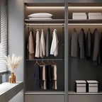 Hanging Closet Rods, Adjustable Height & Width Closets Bar Lower Extender for Hanging Clothes, Heavy Duty Hanging Bars for Clothing Storage and Organizer, Space-Saving & Expandable Double Closet Rod