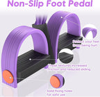 Resistance Bands with Handles, 6-Tube Elastic Foot Pedal Resistance Band, Natural Rubber Ankle Puller Sit-up Exercise, Multifunction Fitness Band for Abdomen, Waist, Arm, Leg Stretching Training