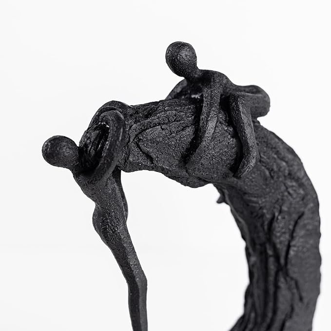 Hebdids Modern Art Sculpture - Living Room and Office Dynamic Climbing Wall Character Decoration, Black Statue,9 x 5.51 x 1.97inches Elegant Black Home Decoration Gift