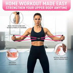 Figure 8 Resistance Bands for Arm, Back, 3 Level Latex Heavy Exercise Bands with Handles for Strength Training, Full Body Workout, Physical Therapy, Pilates, Yoga, Home Gym Equipment for Women