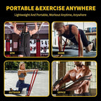 Resistance Bands for Working Out, Pull Up Bands for Men Women, Thick Heavy Resistance Band Set with Door Anchor, Elastic Exercise Bands for Body Stretching, Physical Therapy, Home Workouts
