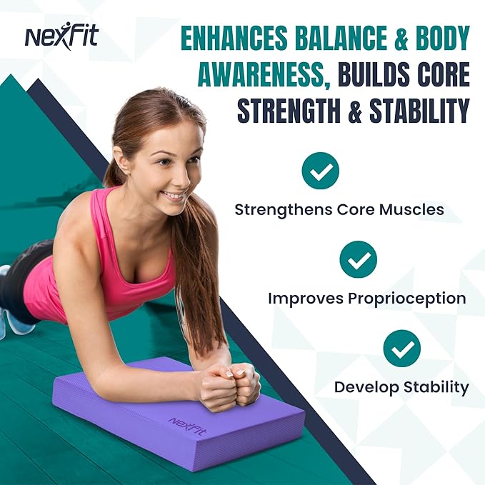 High-Density Balance Pad - Durable TPE Foam Balance Pad Physical Therapy, Foam Exercise Pad with Non-Slip Surface, Lightweight for Home & Gym Workouts, Core Strength & Balance Enhancement