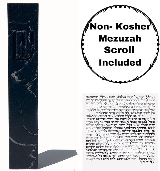 A&S Mezuzot A&S Modern Stone Mezuzah Case Design, Mezuza Cover for Scroll Protection, Easy Peel and Stick Houswarming Gift and Home Blessing