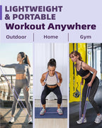 Resistance Bands Set - Pull Up Bands for Men Women, Exercise Bands Resistance with Door Anchor, Training Poster & Pouch for Body Stretching, Pull Up Assist
