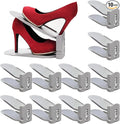 Shoe Slot Organizer, Shoe Rack, Shoe Slots Organizer For Closet, Shoe Space Saver, Simple Shoe Organizer, Adjustable Shoe Rack (Gray,10 Pack)