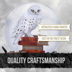 Nemesis Now Harry Potter Hedwig Snow Globe - Officially Licensed Collectible with Hand-Painted Detail, Hogwarts House Emblems, Perfect Harry Potter Gift, Owl Resin Figurine Home Decor
