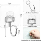 Big Wreath Hangers for Front Door,Large Clear Wreath-Door-Hanger-Easter-Christmas-Halloween-Decorations,60lb Over-The-Door-Hooks Glass Door,Adhesive Wall-Hooks for Hanging Wreath Home-Decor (10)