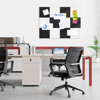 Large Felt Bulletin Board 48" x 36", Cork Board Alternative, 12 Pack Felt Wall Tiles with Push Pins and Adhesive Tabs, Cork Boards for Walls Pin Board for Office & HomePanels, Black