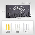 Tie Rack and Belt Organizer for Closet, Wall Mount Belt Hanger and Tie Organizer for Stores and Displays Mens Accessories for Easy Selection and Space Saving Efficiency(11.4" x 4.7")