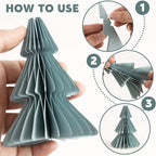 EASY JOY Christmas Party Decorations - 8 PCS Hanging Honeycomb Paper Ornaments Vintage Christmas Tree Decorations Paper Honeycomb Decor for Xmas, New Years Party, Ceilings, Home Decor