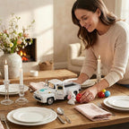 Easter Decorations - Mini Farmhouse Vintage Metal Truck with Easter Eggs & Bunny, White Spring Farm-Style Pickup Decor for Table Tiered Tray Home Kitchen Office Keepsake Gifts