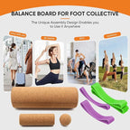 Cork Balance Board,Foot Balance Cork Roller,Premium 4-in-1 Foot & Ankle Strengthener Kit.Portable Design Balance Trainer Kit for Improve Foot Health & Function，Prevent Falls