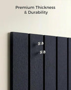 Aothia 12-Pack Felt Bulletin Board Tiles - 48x36 Modular Pin Board for Walls, 0.2" Thick Cork Board Alternative for Office & Classroom, 70 Adhesive Tabs & 40 Pushpins Included (Navy Blue)