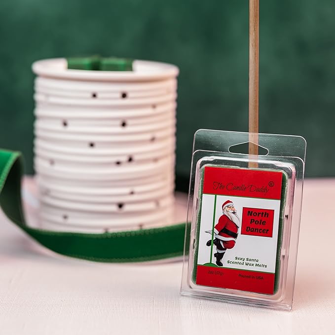 The Candle Daddy North Pole Dancer - Sexy Santa Scented Wax Melt - 1 Pack - 2 Ounces - 6 Cubes - Funny Present