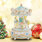LOVE FOR YOU Gift-Wrapped Musical Carousel Music Box Color Lights Merry Go Round Horses Unicorn Decor Gifts for Girls and Daughter Granddaughter Niece Women Kids Christmas Birthday