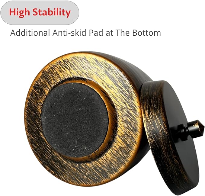 Ash Tray, Large Outdoor Ashtray with Lid, Ashtray for Outside Patio, Stainless Steel Windproof Smokeless Ash Tray for Balcony, Ashtrays for Smokers, Home Office Decoration