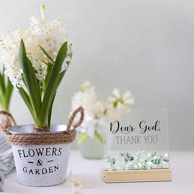 Farmhouse Decor, Acrylic Christian God Home Decorations, Aesthetic Entry Way Table Shelf Decor, Living Room Table Accessories, Boho Office Decorations For Work (05)