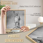 Natural Solid Wood 10x10 Picture Frame, Display 10 x 10 Inch Picture Poster Photo, Vertical & Horizontal Wall Hanging - 2 Pack/Natural/10 x10