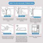 12 Pack Vacuum Storage Bags with Electric Pump – 3 Jumbo, 3 Large, 3 Medium, 3 Small Space Saver Bags for Clothes, Blankets, Bedding, Travel, Moving & Home Organization