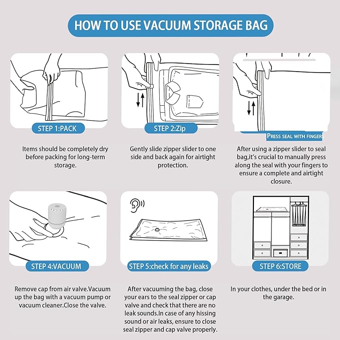 12 Pack Vacuum Storage Bags with Electric Pump – 3 Jumbo, 3 Large, 3 Medium, 3 Small Space Saver Bags for Clothes, Blankets, Bedding, Travel, Moving & Home Organization