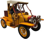 YCHTEWY-Iron Classic Yellow Vintage car Model Collectible Vehicle Decoration, Metal Vintage car Christmas Decor ，Unique Blend of Vintage, Rustic, Farmhouse Vintage car Decor for Table Top Decor. (F)